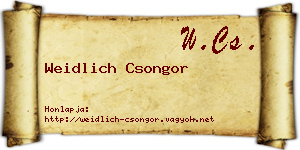 Weidlich Csongor névjegykártya